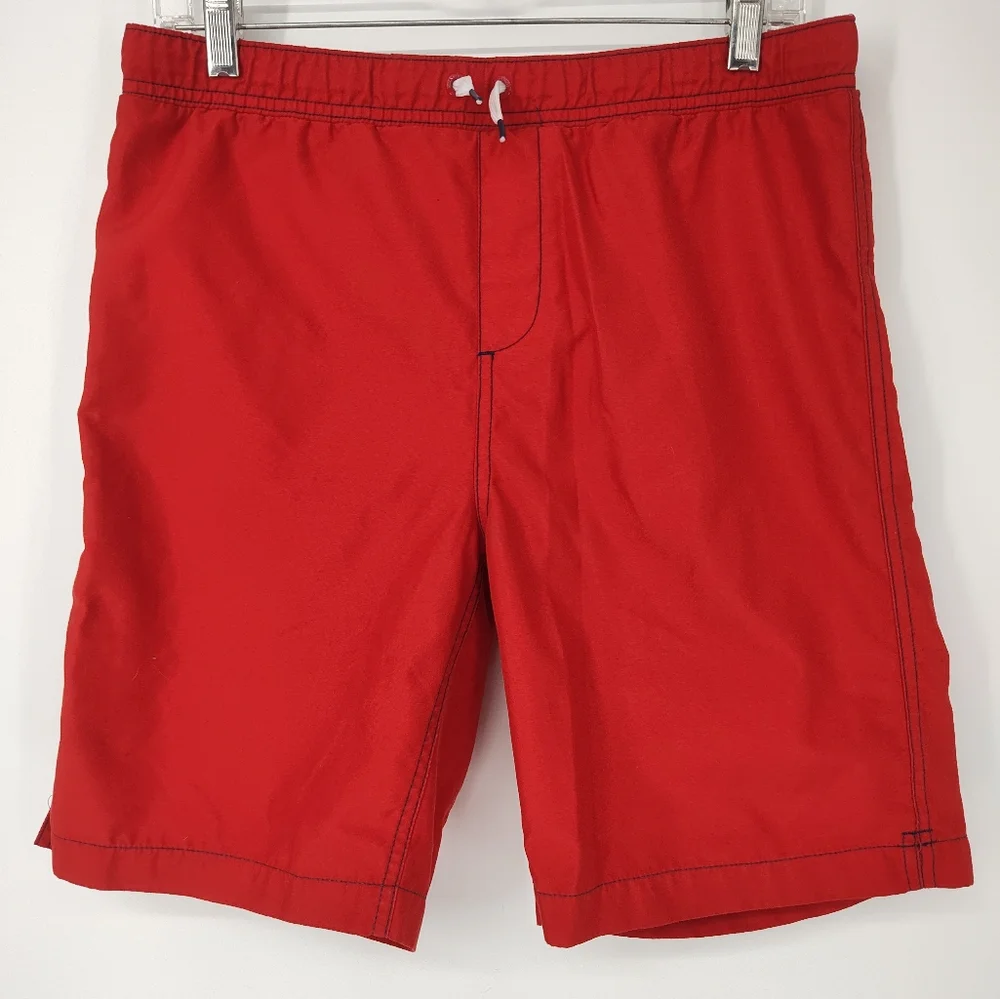 Lands' End Red Swim Trunks Boys Large 14/16 Husky